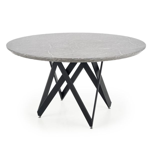 Jídelní stůl GESTAMU šedý mramor/černá
