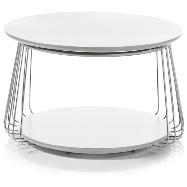 Přístavný stolek VENUTO II bílá