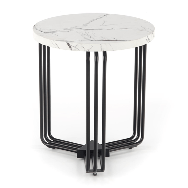 Konferenční stolek ONTACO bílý mramor/černá