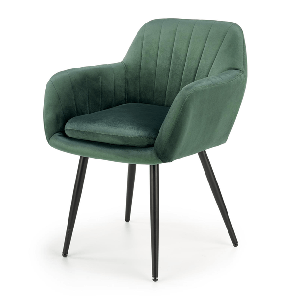 Jídelní židle V-CH-K/429-KR-C.ZIELONY tmavě zelená/černá