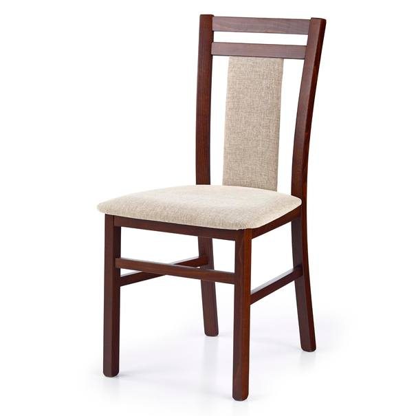 Jídelní židle HEBIRT 8 ořech tmavý/béžová