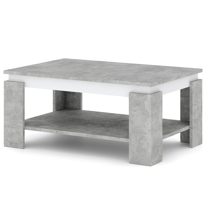 Konferenční stolek TURIA beton/bílá